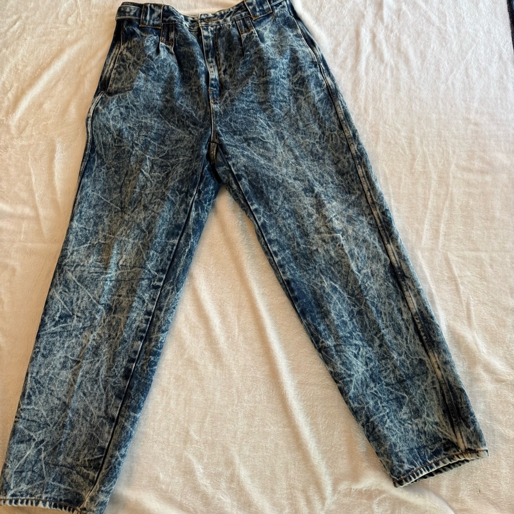 Men's Blue Acid Wash Jeans no tag size union jeans vintage